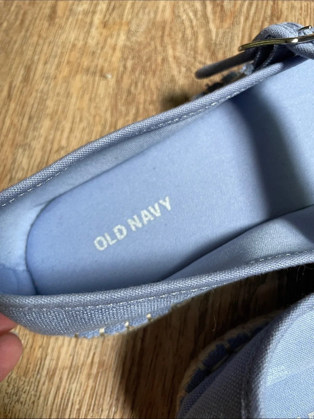 Old Navy Light Blue Canvas Mary Jane Espadrilles